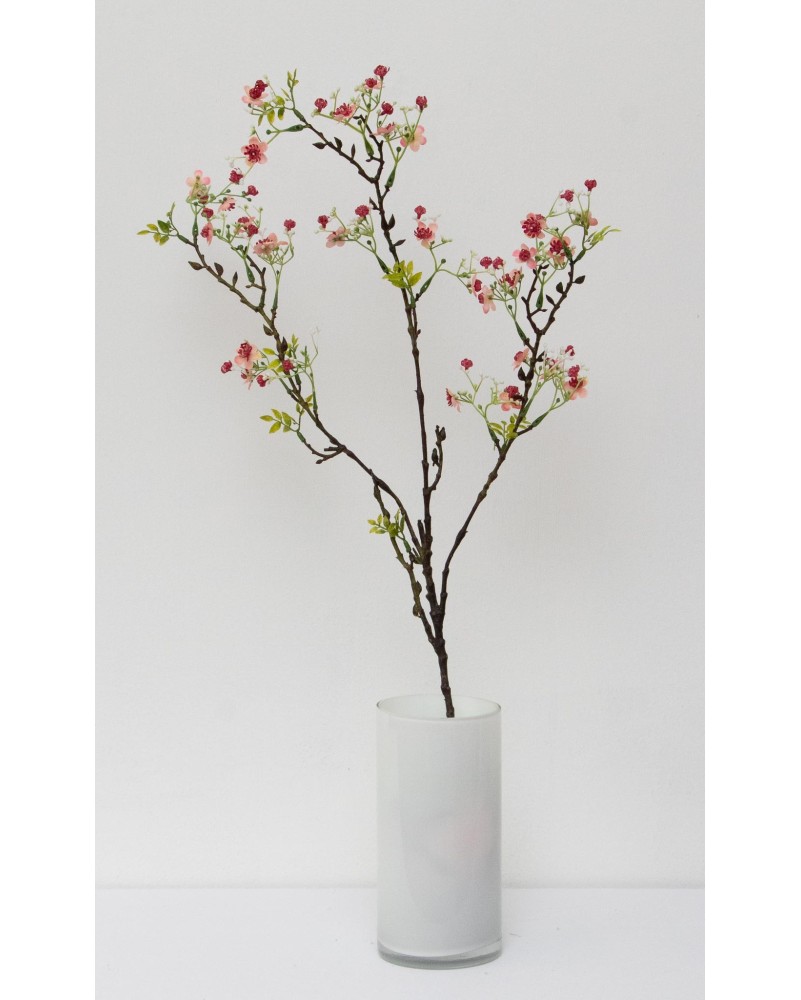 Vara exquisita de flor de durazno, 90cm largo con 3 varitas