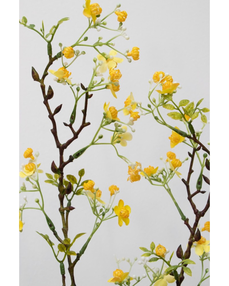 Vara exquisita de flor de durazno, 90cm largo con 3 varitas