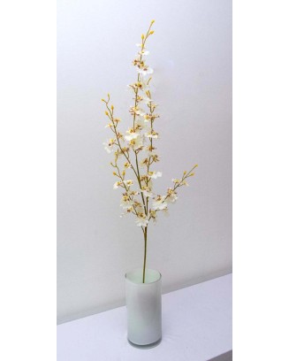 Orquídea Oncidium 85cm largo: amarilla y blanca