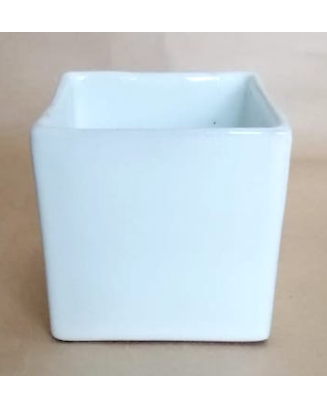 Cubo cerámica blanco 8x8x8cms