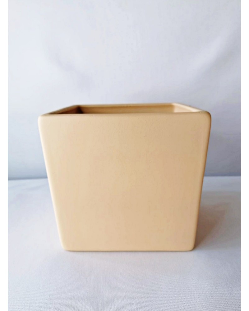 Cubo chico cerámica colores pasteles matte, 11.5cm x 12.5cm