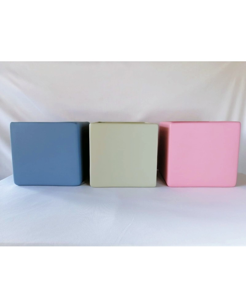 Cubo grande colores pasteles matte, 18X18cm
