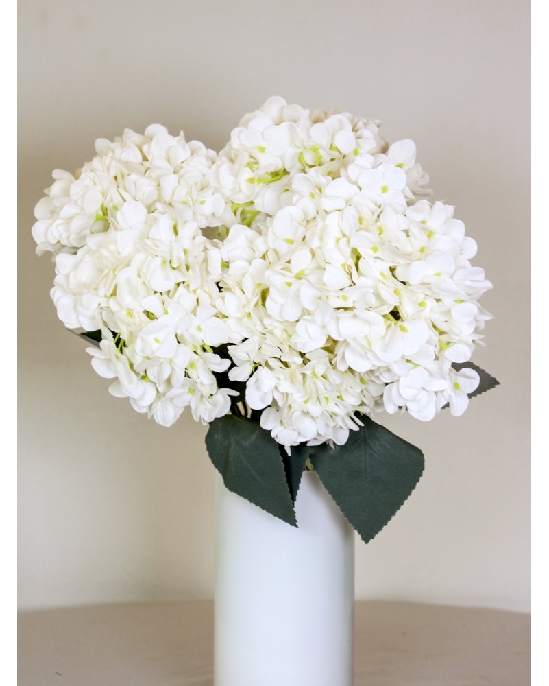 Ramo de hortensias vintage con 5 flores, varios colores