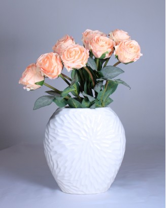 Rosas natural touch con 10 flores, dos tonalidades
