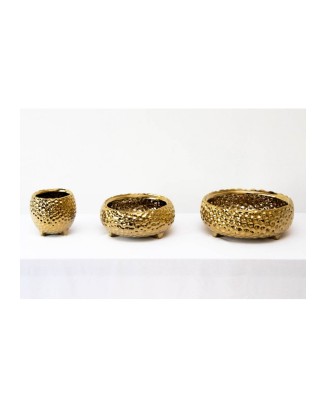 Base afrodita dorada de cerámica, tres tamaños