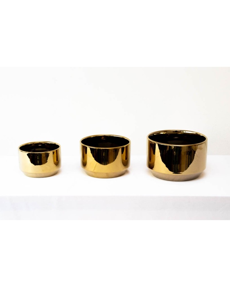 Base hestia oro cerámica, tres tamaños