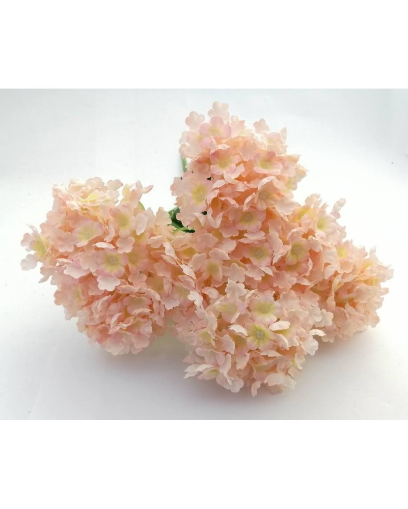 Ramo mini-hortensia x 7 flores de 55cm de largo, varios colores