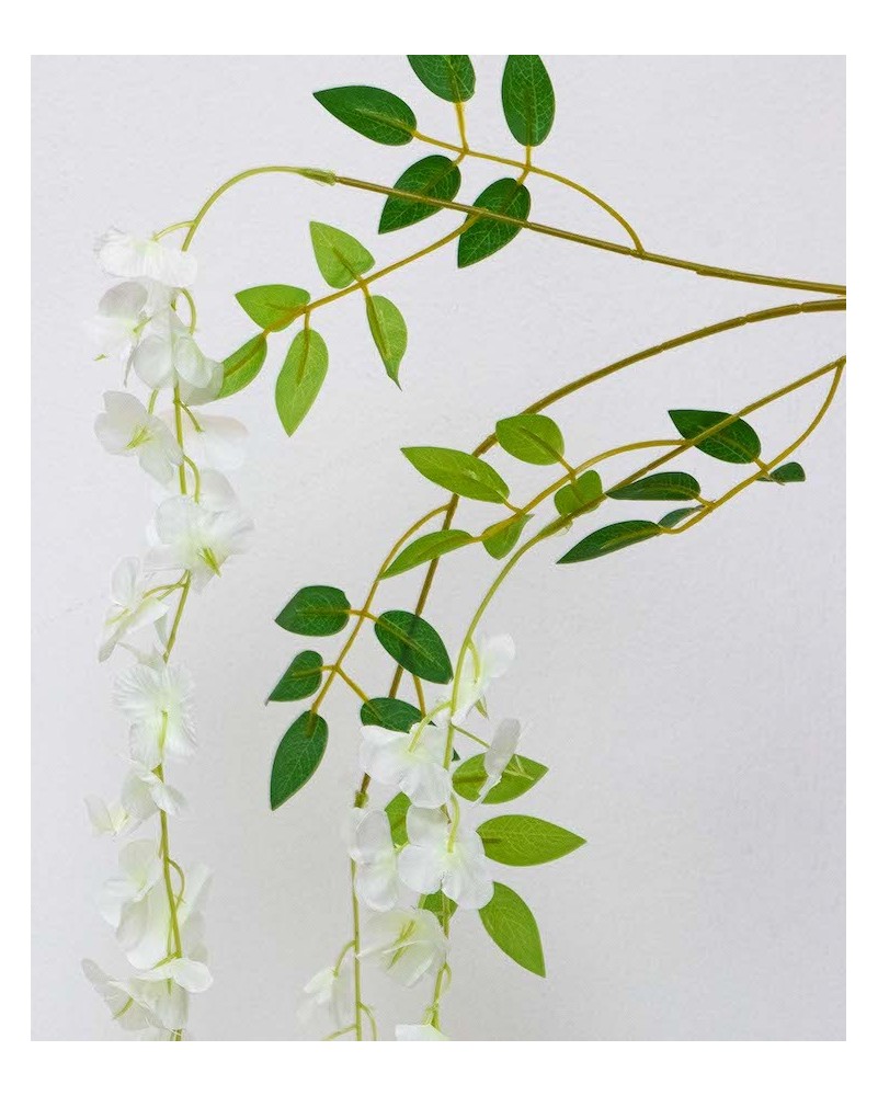 Colgante wisteria blanca 90cm