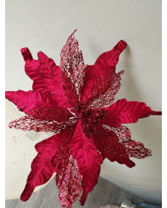 Vara de nochebuena roja 65cm